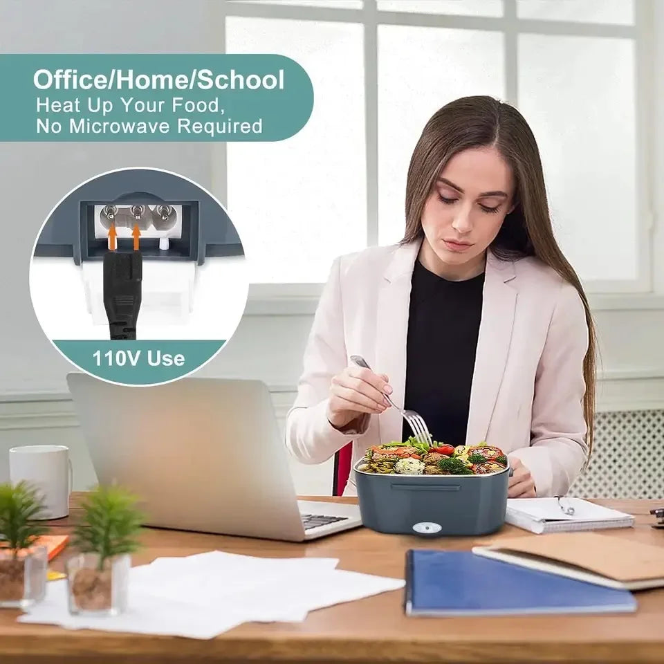 Portable Electric Heated Lunch Box – Leak-Proof 1.5L