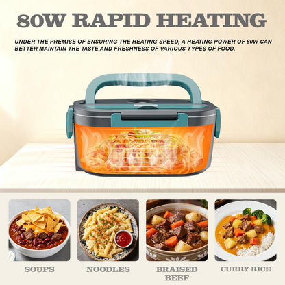 Portable Electric Heated Lunch Box – Leak-Proof 1.5L
