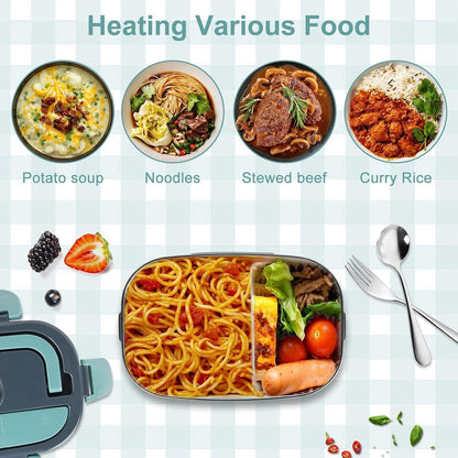 Portable Electric Heated Lunch Box – Leak-Proof 1.5L